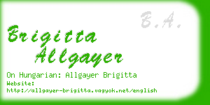 brigitta allgayer business card